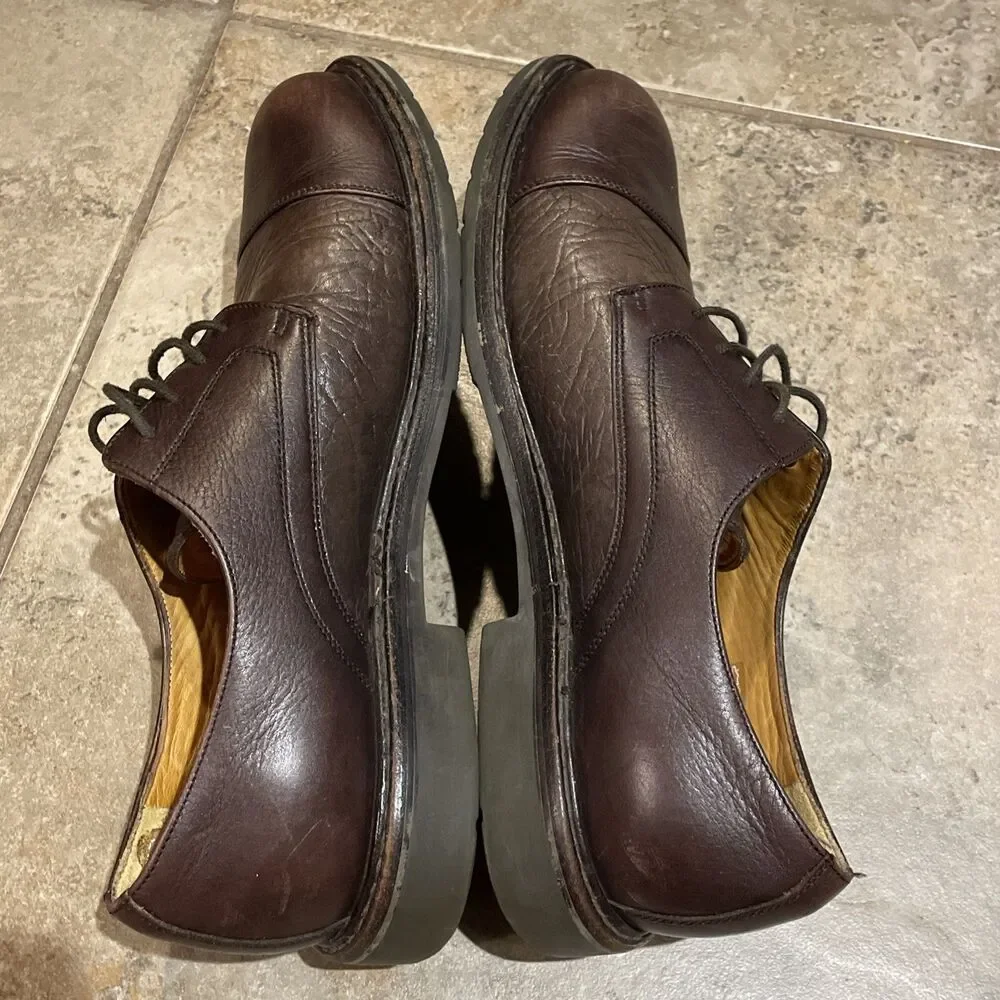 Mephisto Melchior Brown Leather Cap Toe Oxford Dress Shoes Goodyear Welt Mens 10
